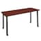 Regency Kee Mobile Tables, 72 W, 24 L, 29 H, Wood, Metal Top, Cherry MTC7224CHBK - alternate 1